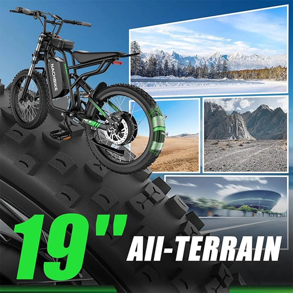 Electric Dirt Bike 6000W 60V 25Ah With Dual Hydraulic Brakes