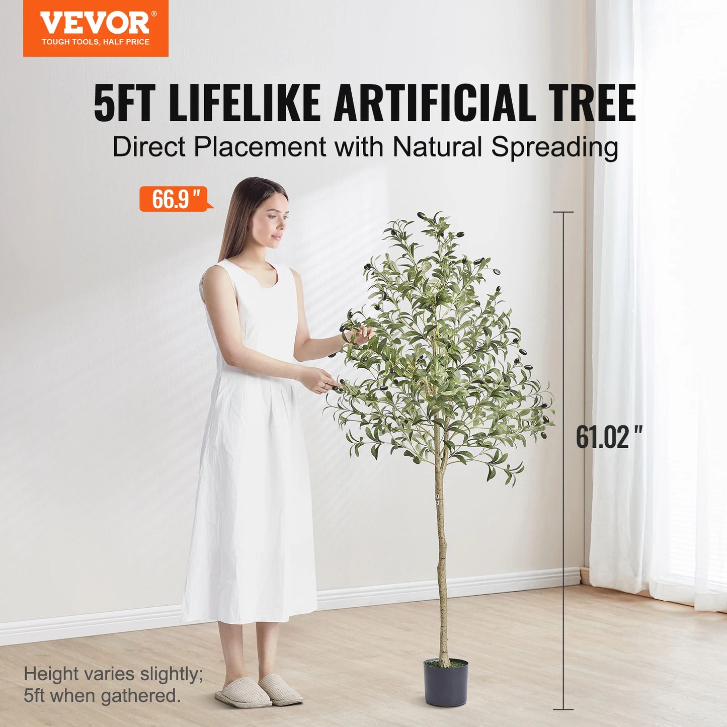 Artificial Olive Tree Faux Plant With Anti Tip Design For Stable Home Decor And Low Maintenance