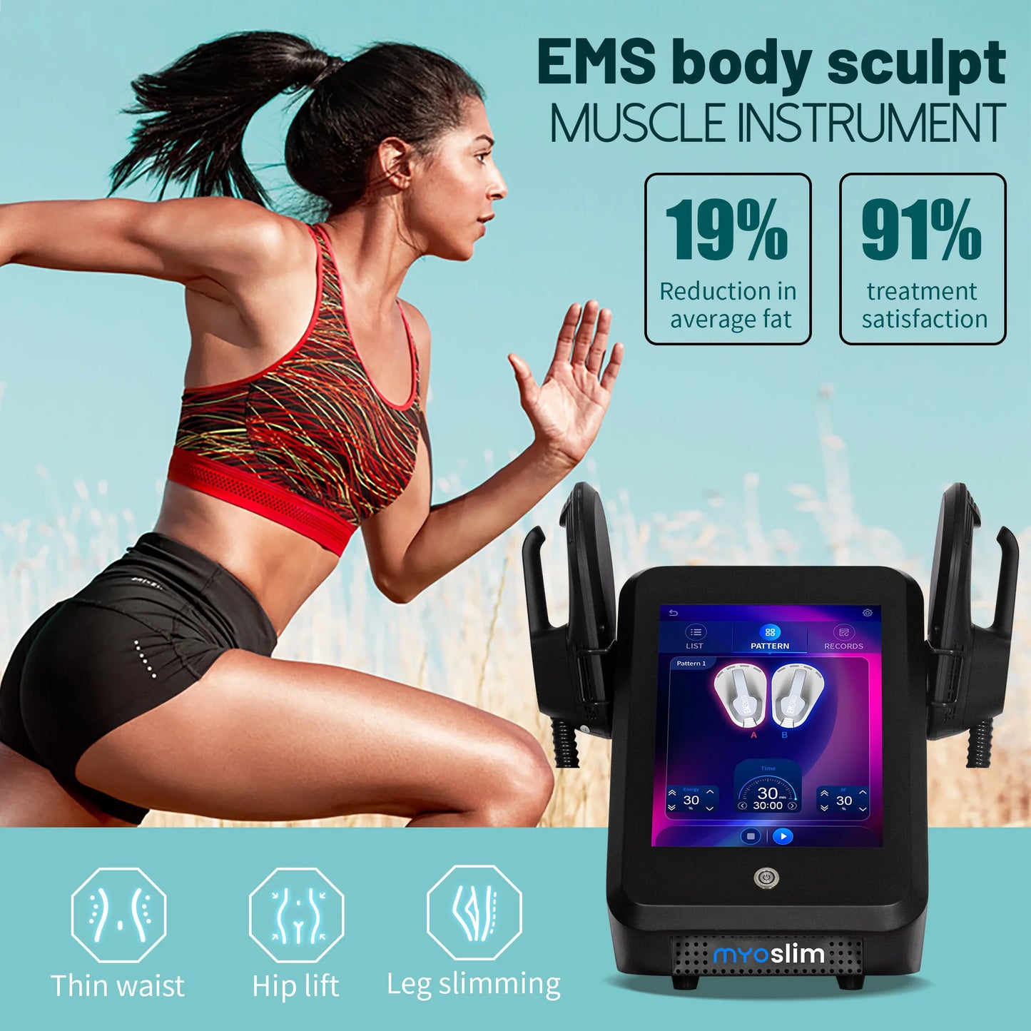 Myoslim EMS Pro Body Contouring Device 15T Magnetic Activation