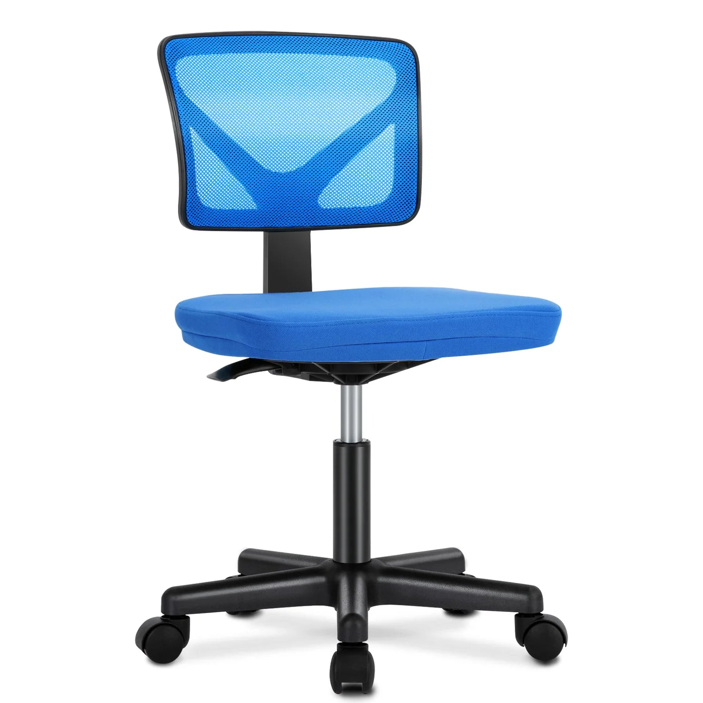 JHK Armless Mesh Office Chair With Lumbar Support 360 Swivel