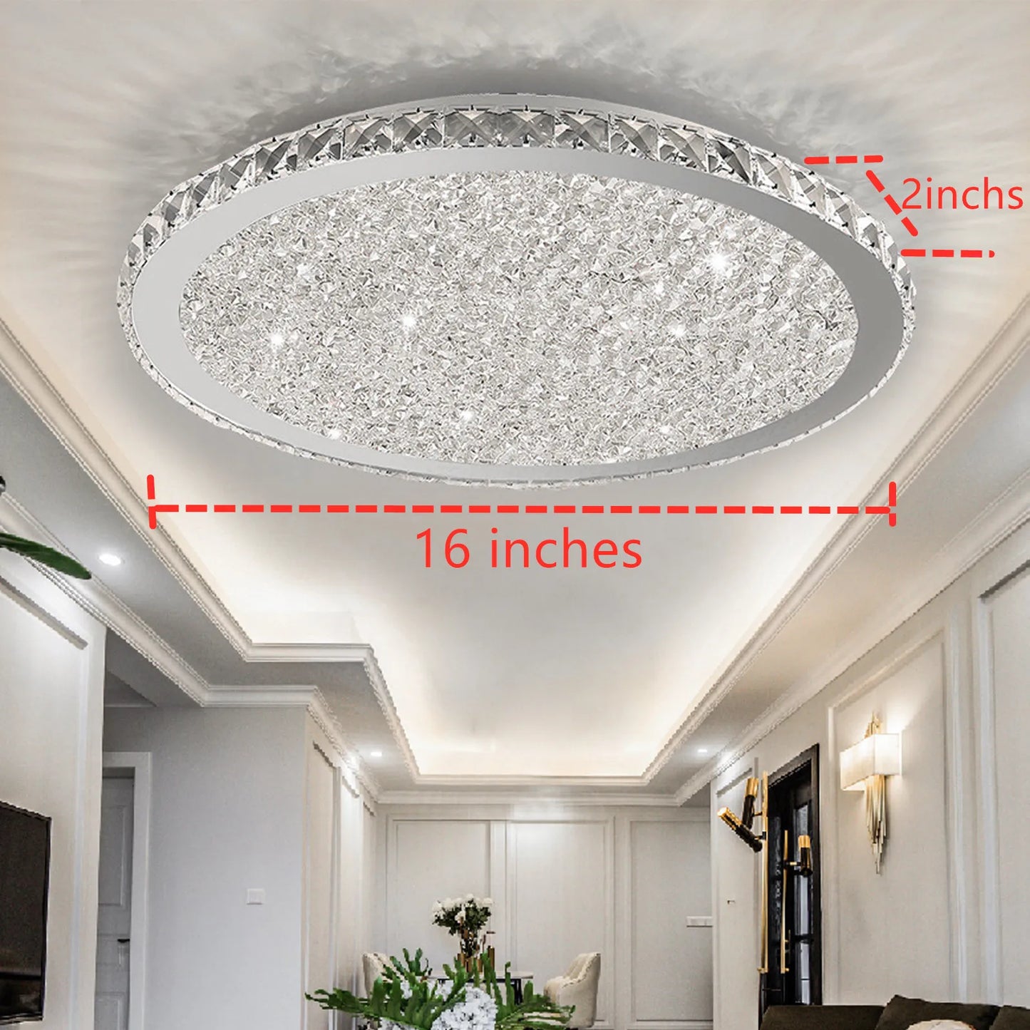 LOYALHEARTDY Modern Crystal Ceiling Light Pendant LED Chandelier Raindrop Design