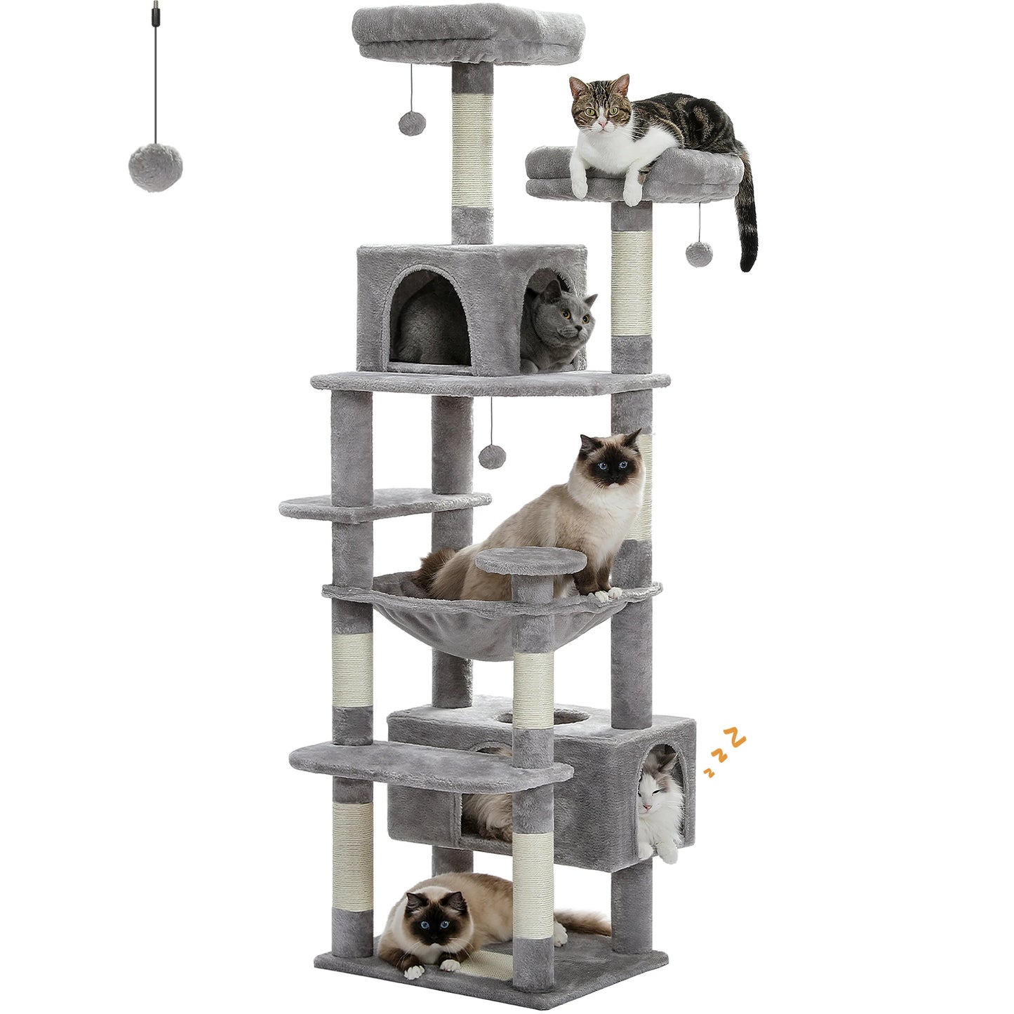 PEQULTICN Five-Level Cat Tree Tower With Scratching Posts
