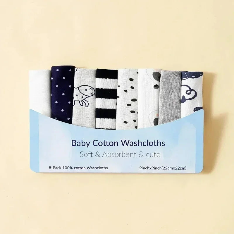 Newborn Baby Towels Set Cotton Washcloths Burp Cloths For Boys Girls Essentials Pack