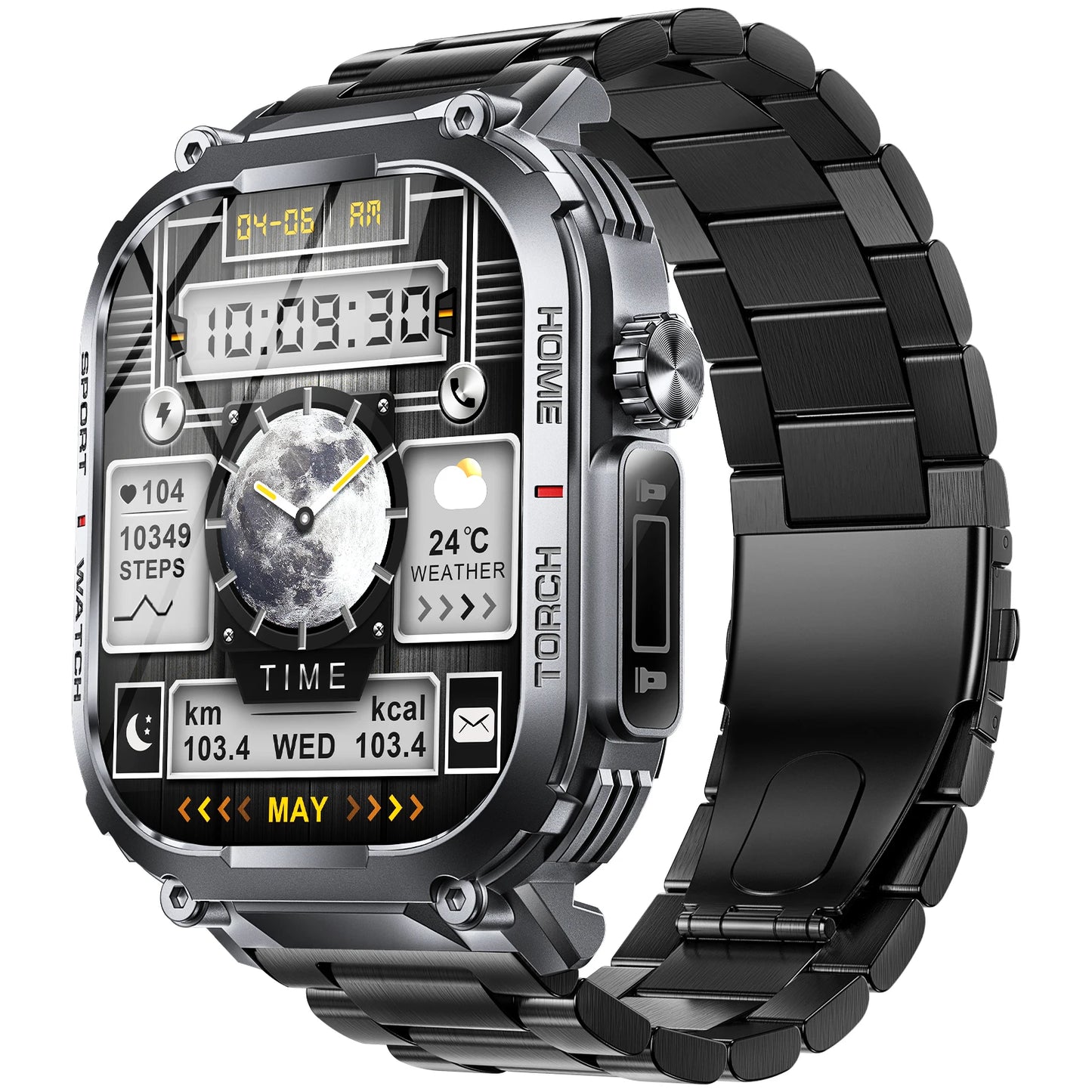EIGIIS Smart Watch Men 3ATM Waterproof Compass Heart Rate