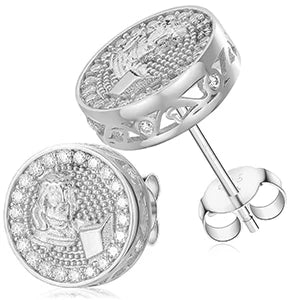 ICEOUTBOX Moissanite Stud Earrings 925 Sterling Silver