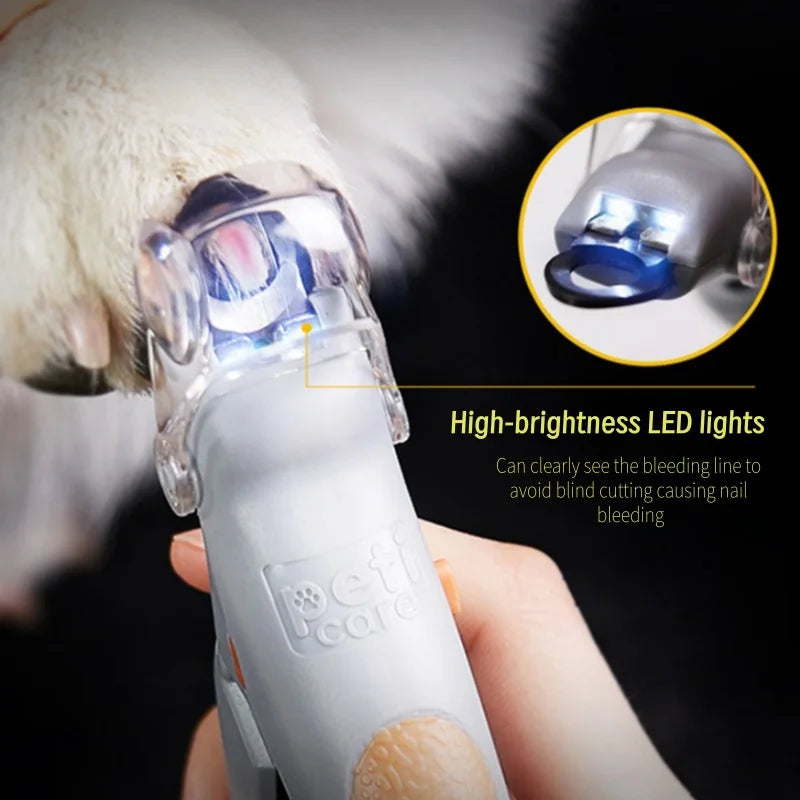 Pet Nail Clippers For Cats And Dogs With LED Light