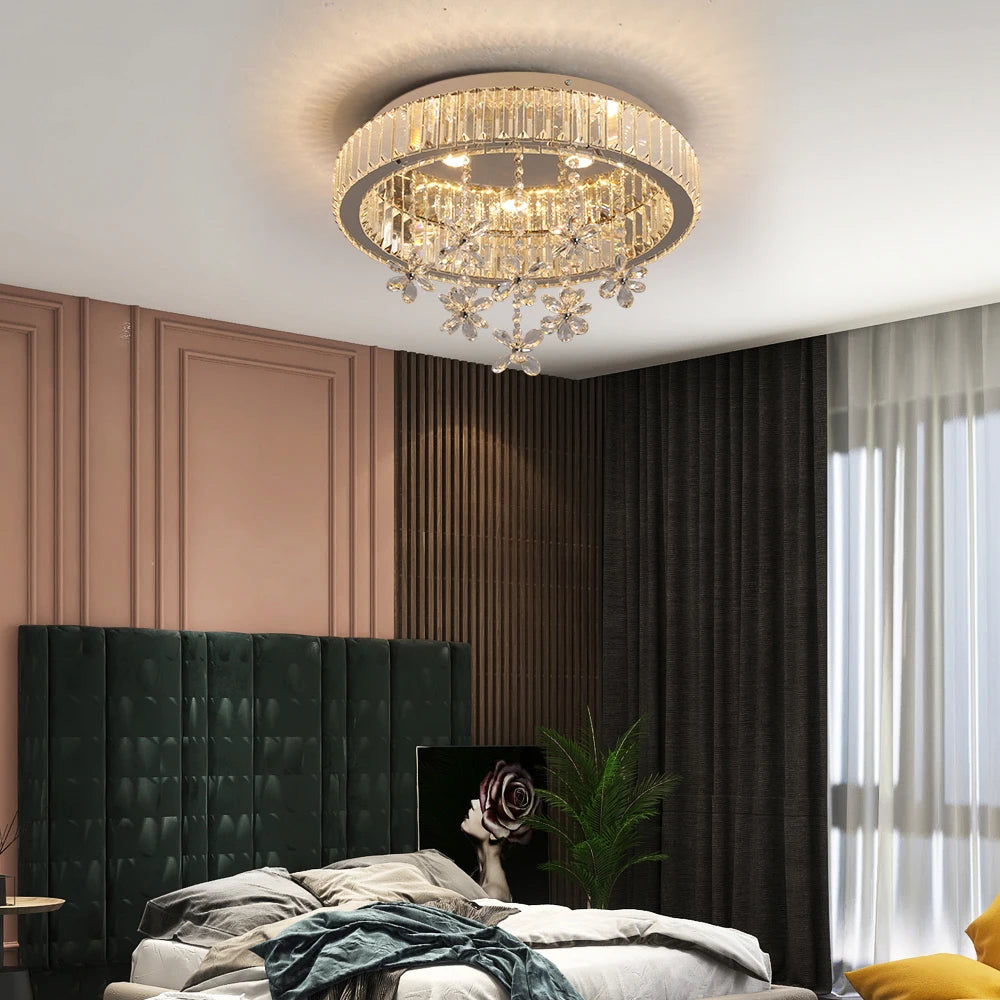 VETRULUS Luxury CrystalLED Ceiling Lamp Modern Chandelier Pendant LuminescentLight Fixture