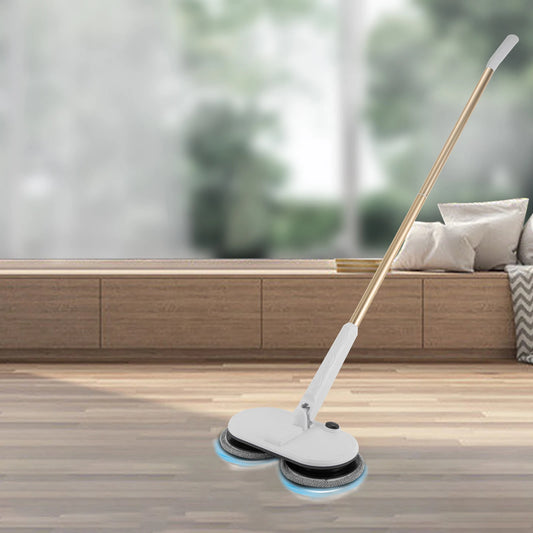15W Cordless Electric Mop w/ 60 Min Battery Life 150RPM Rotation for Hard Floor Cleaning USB Rechargeable & Low Noise Operation