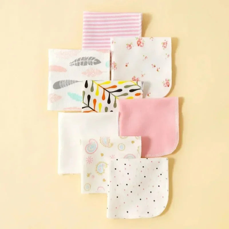Newborn Baby Towels Set Cotton Washcloths Burp Cloths For Boys Girls Essentials Pack