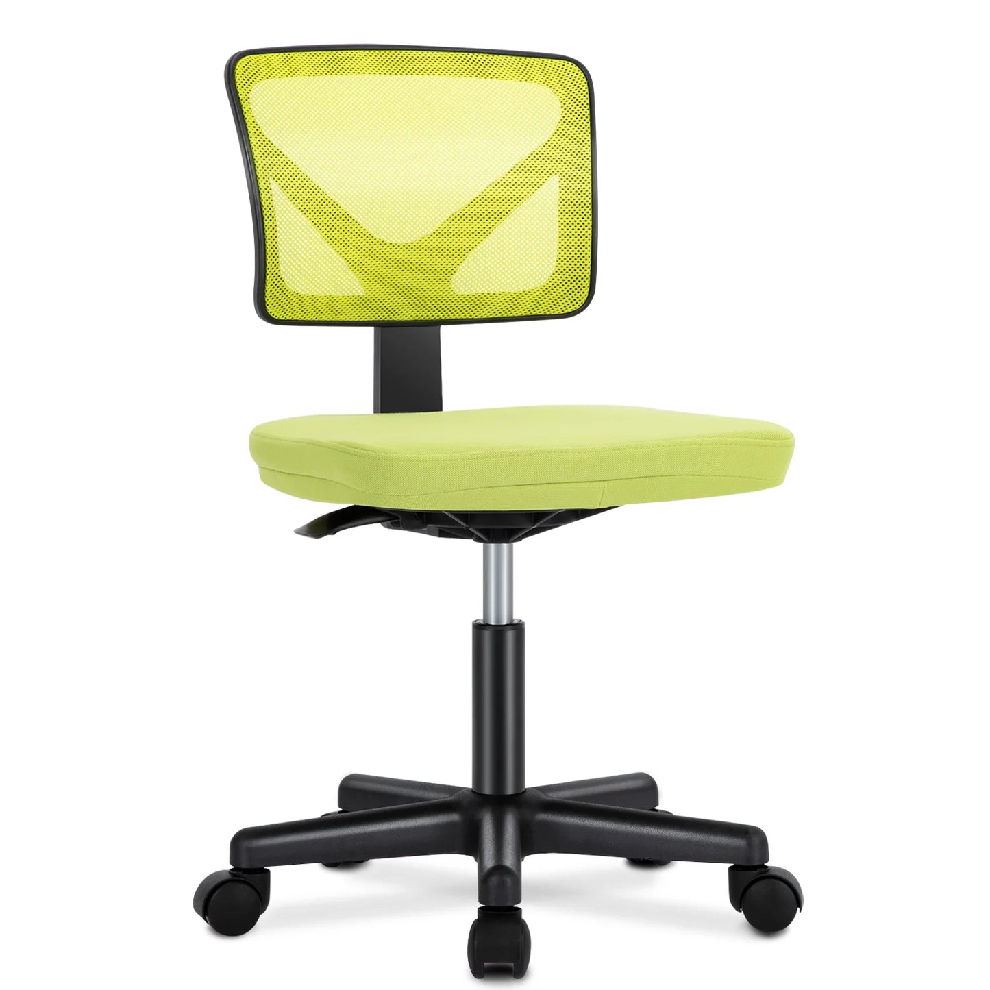 JHK Armless Mesh Office Chair With Lumbar Support 360 Swivel
