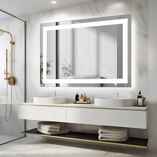 JHK LED Bathroom Vanity Mirror With Front And Back Lighting
