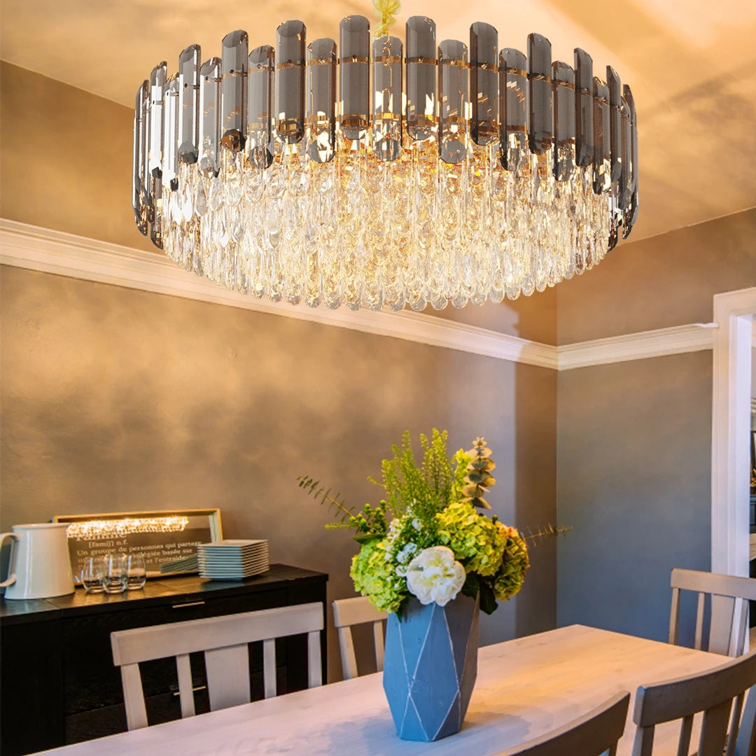Vrygle 4-Layer Crystal Chandelier 3-Light Pendant Lamp