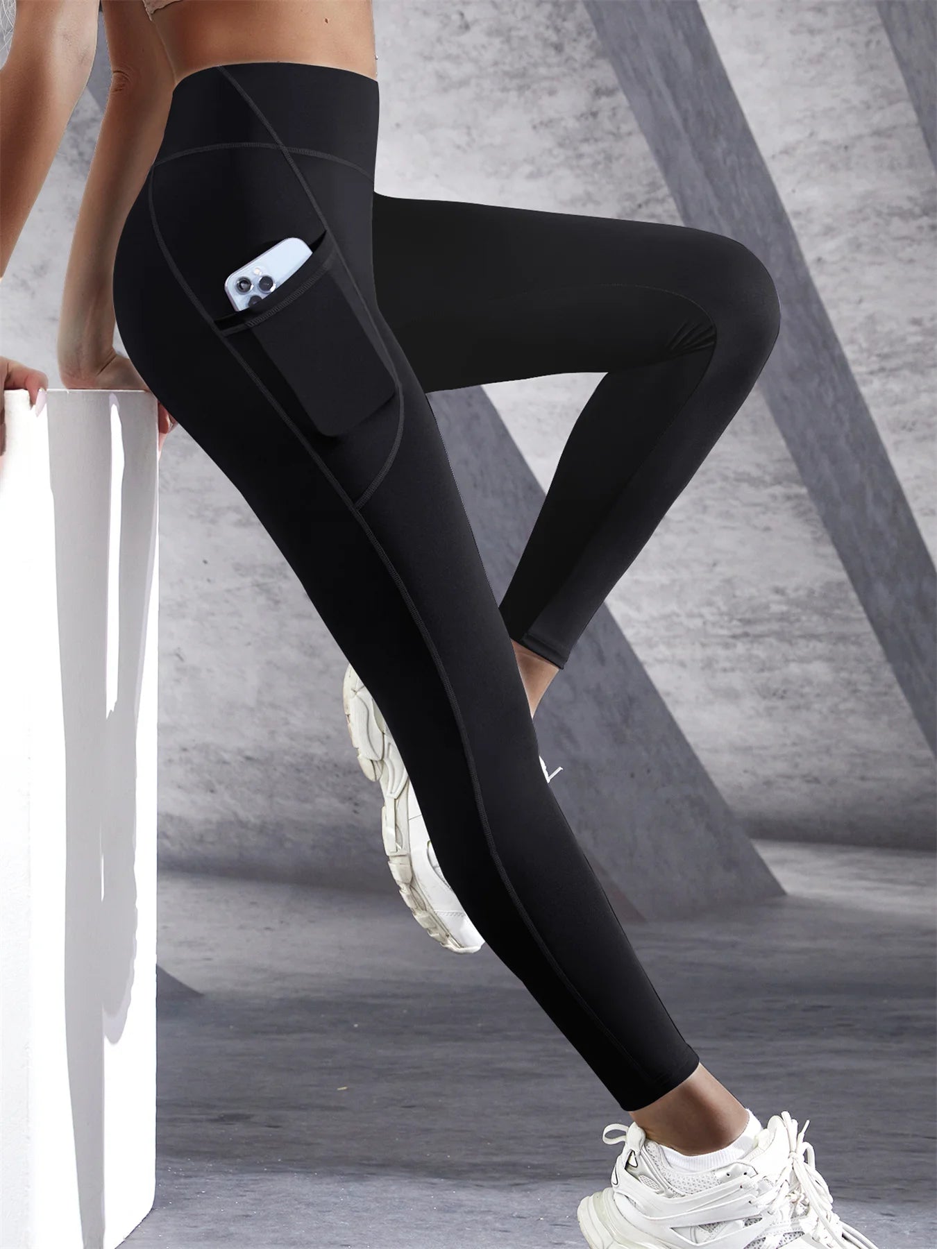 High Waist Women Leggings Yoga Pants With Pockets For Running