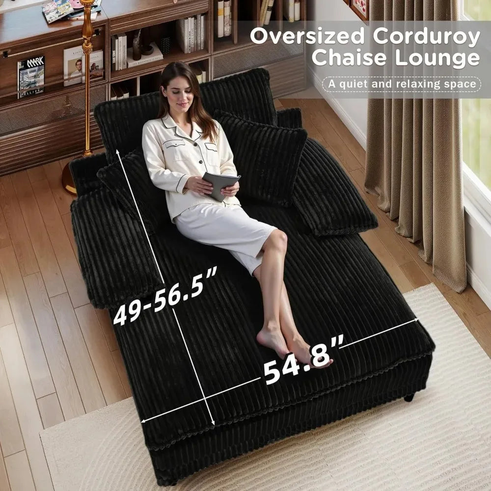 Chaiselounge Indoor Sofa Bed With Adjustable Backrest Comfortable Seating Durable