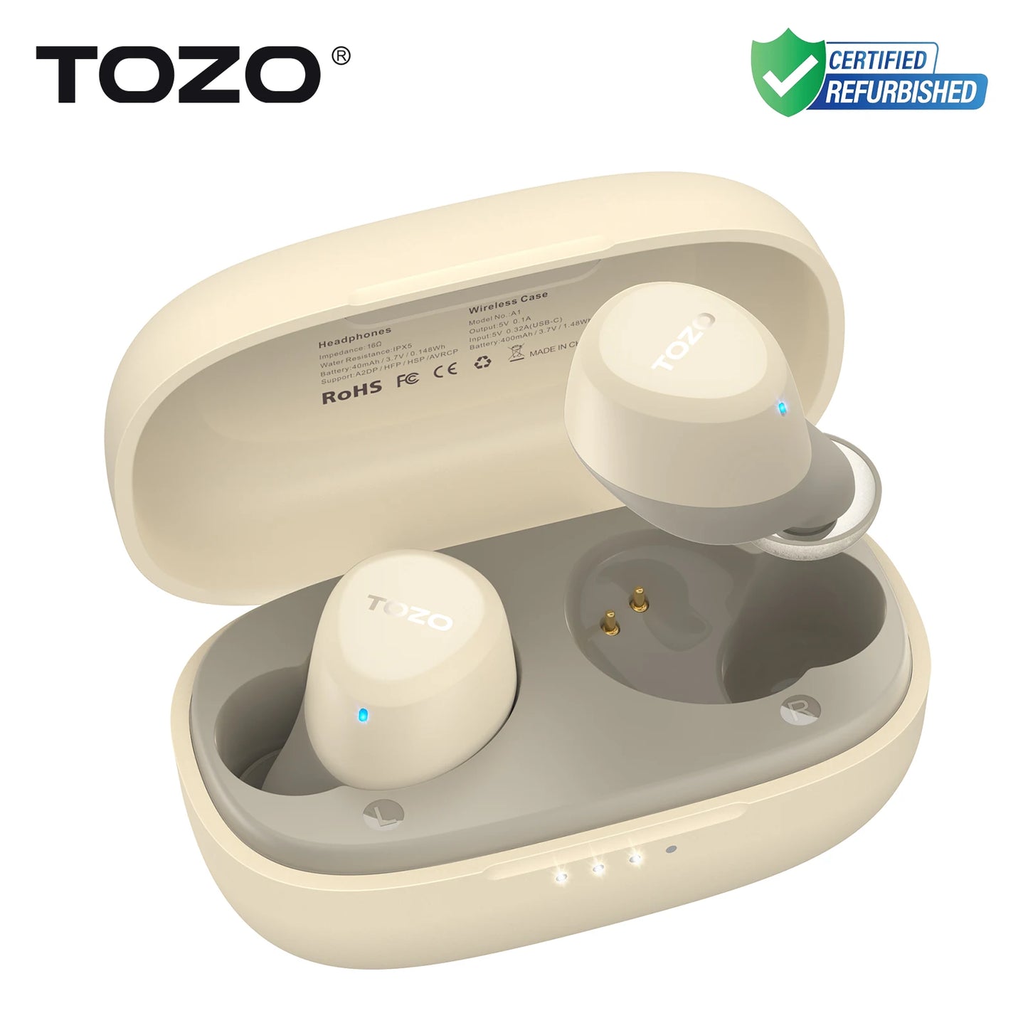 TOZO TWS Earbuds Wireless Bluetooth Headphones With Mic Waterproof