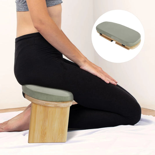 Bymaocar Foldable Meditation Bench Kneeling Stool For Home Meditation Professional