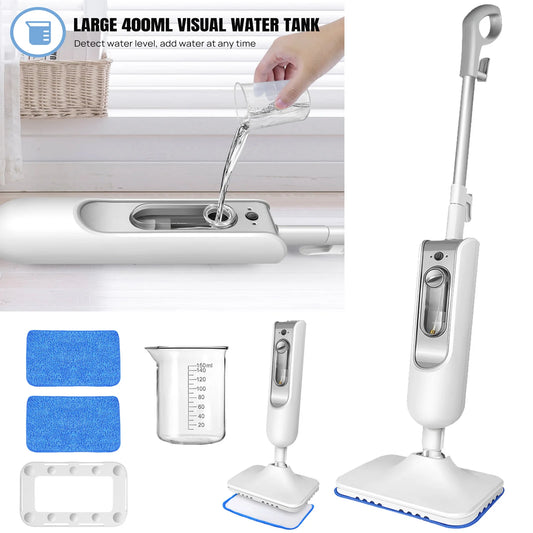 DayPlus Steam Mop and Detachable Steam Cleaner 1500W Washable Pads
