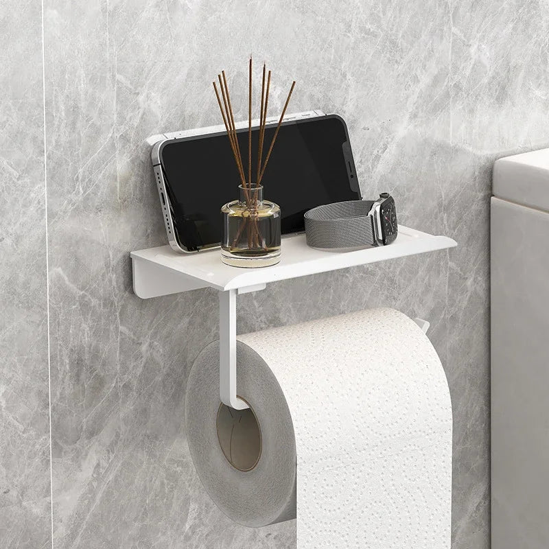 Self Adhesive Toilet Paper Roll Holder For Bathroom Plastic