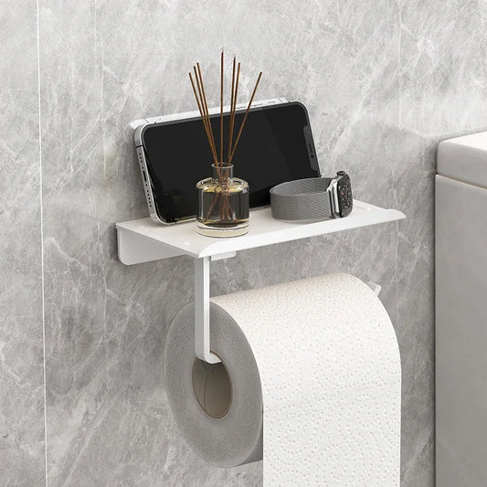 Self Adhesive Toilet Paper Roll Holder For Bathroom Plastic