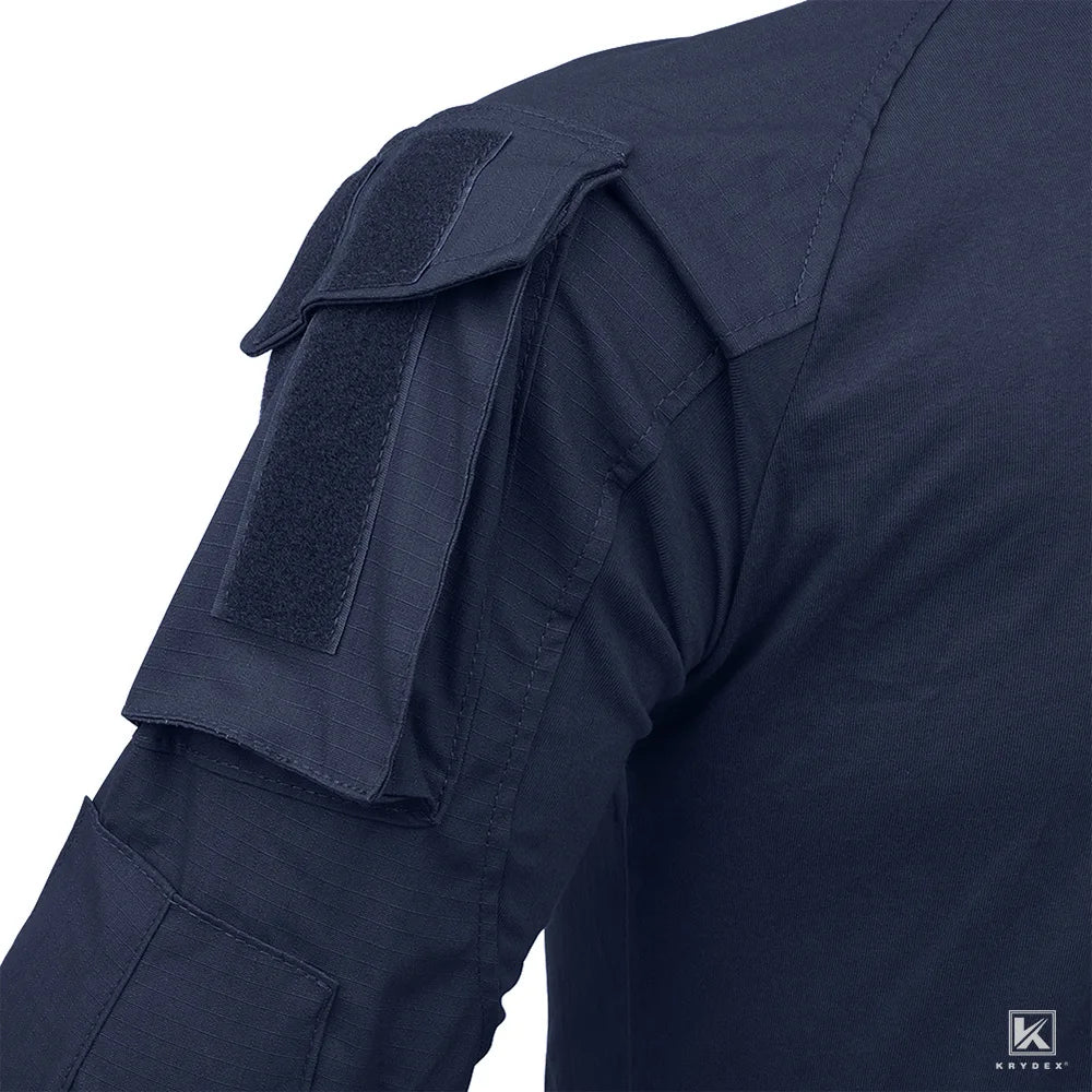 KRYDEX Tactical Combat Shirt For Men With Elbow Pads Outdoor Hunting