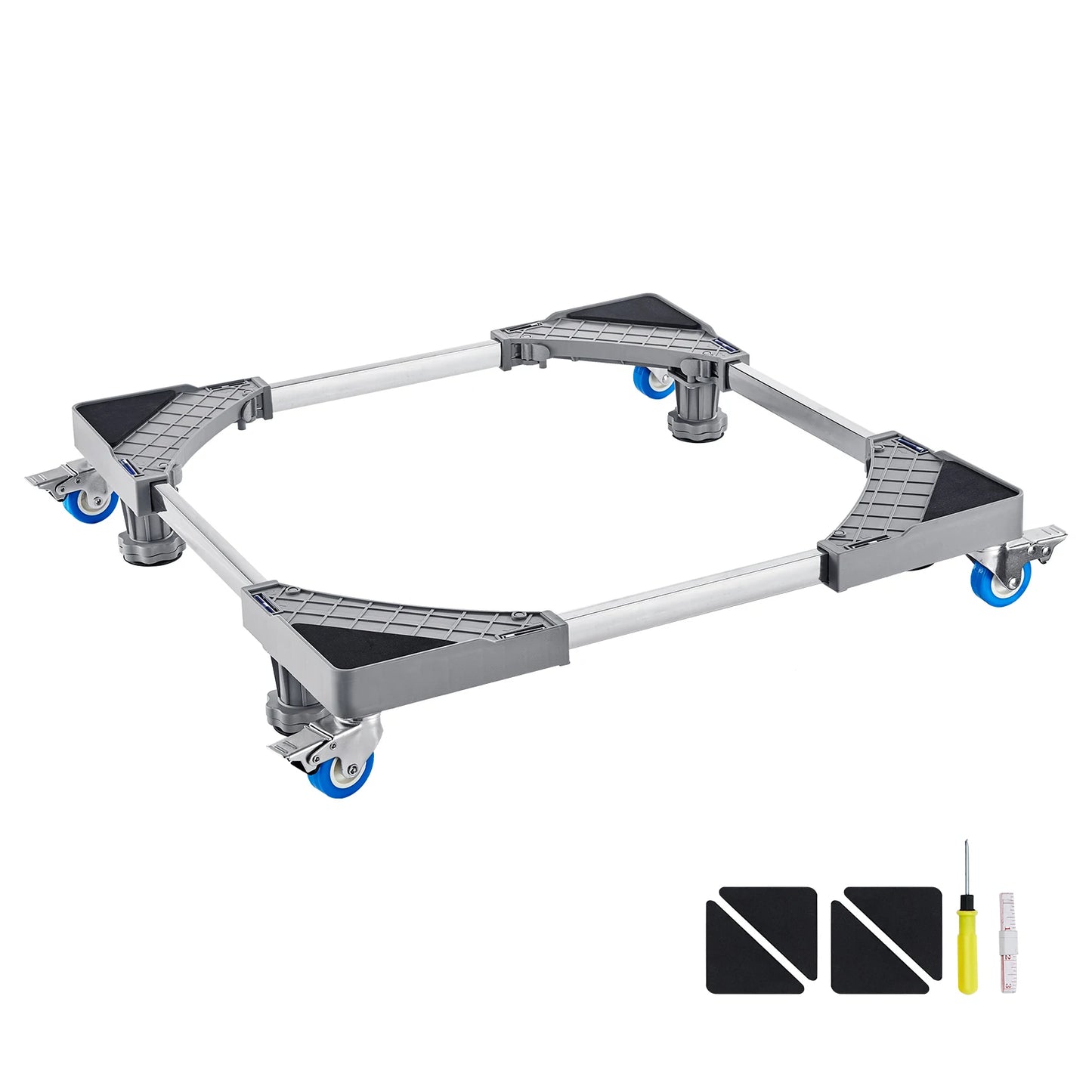 SucceBuy 400 lbs Mini Fridge Stand Mover Adjustable Mobile Base with 4 Locking Swivel Wheels for Washing Machine Refrigerator