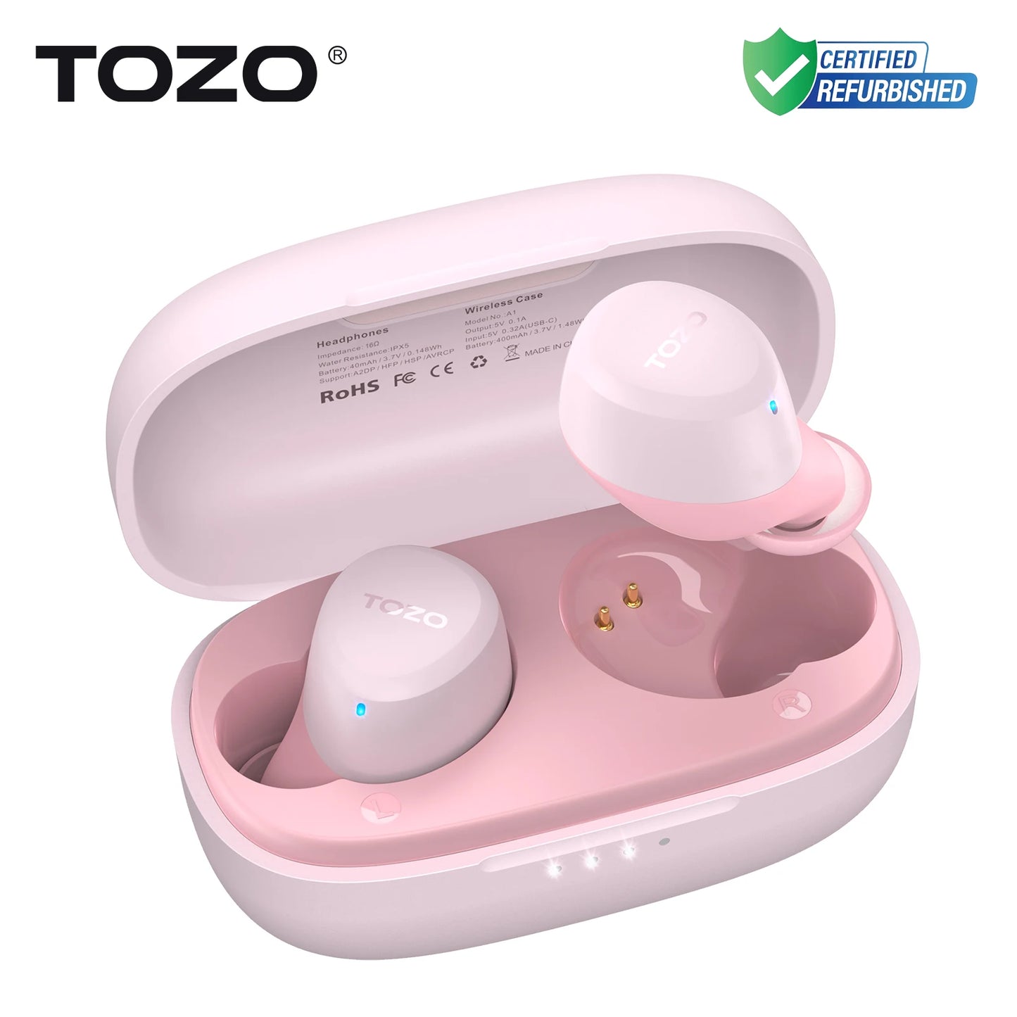 TOZO TWS Earbuds Wireless Bluetooth Headphones With Mic Waterproof