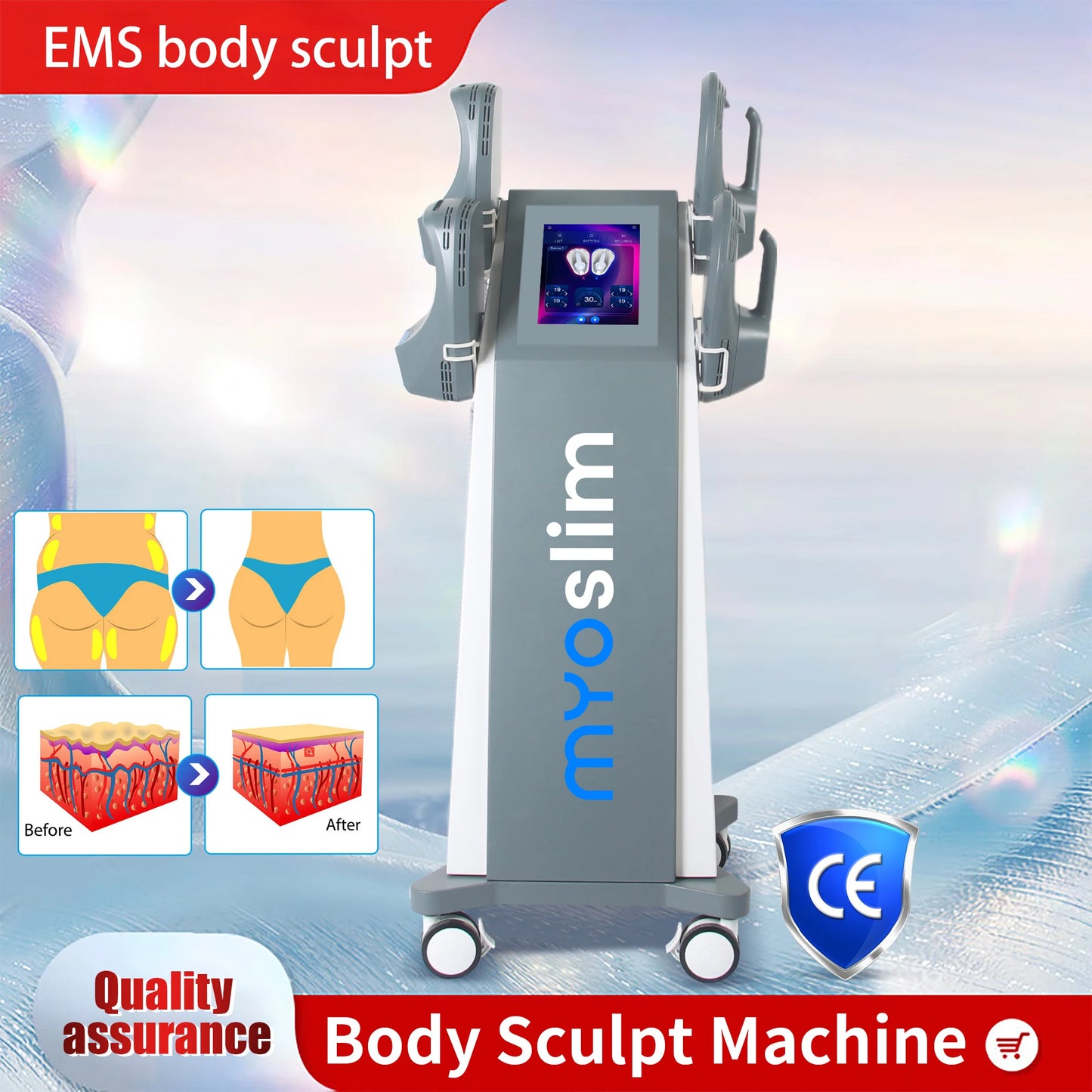 Myoslim EMS Ultra Slimming RF Muscle Stimulator Home Use