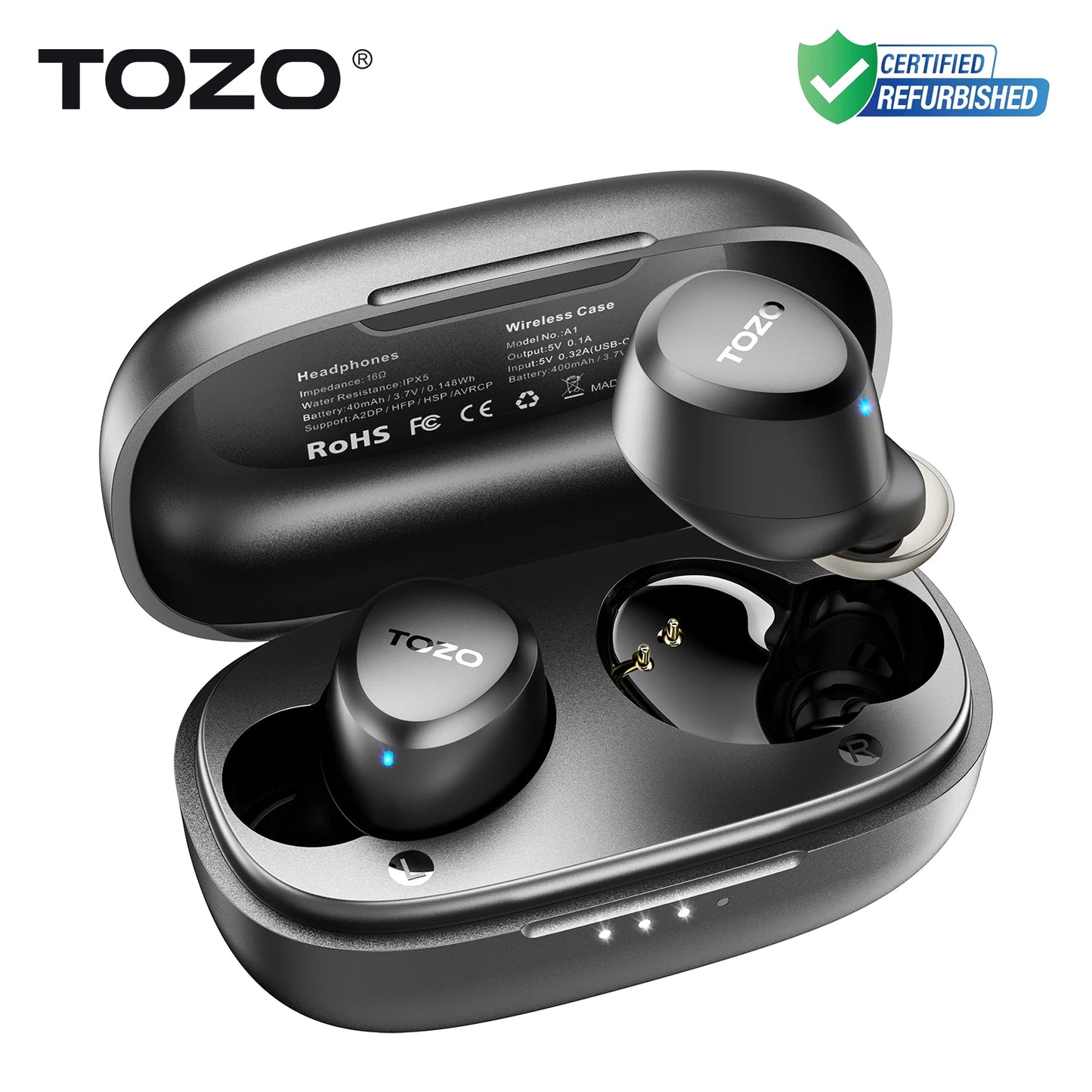 TOZO TWS Earbuds Wireless Bluetooth Headphones With Mic Waterproof