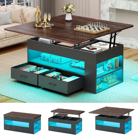 4-In-1 Lift Top Coffee Table With Storage