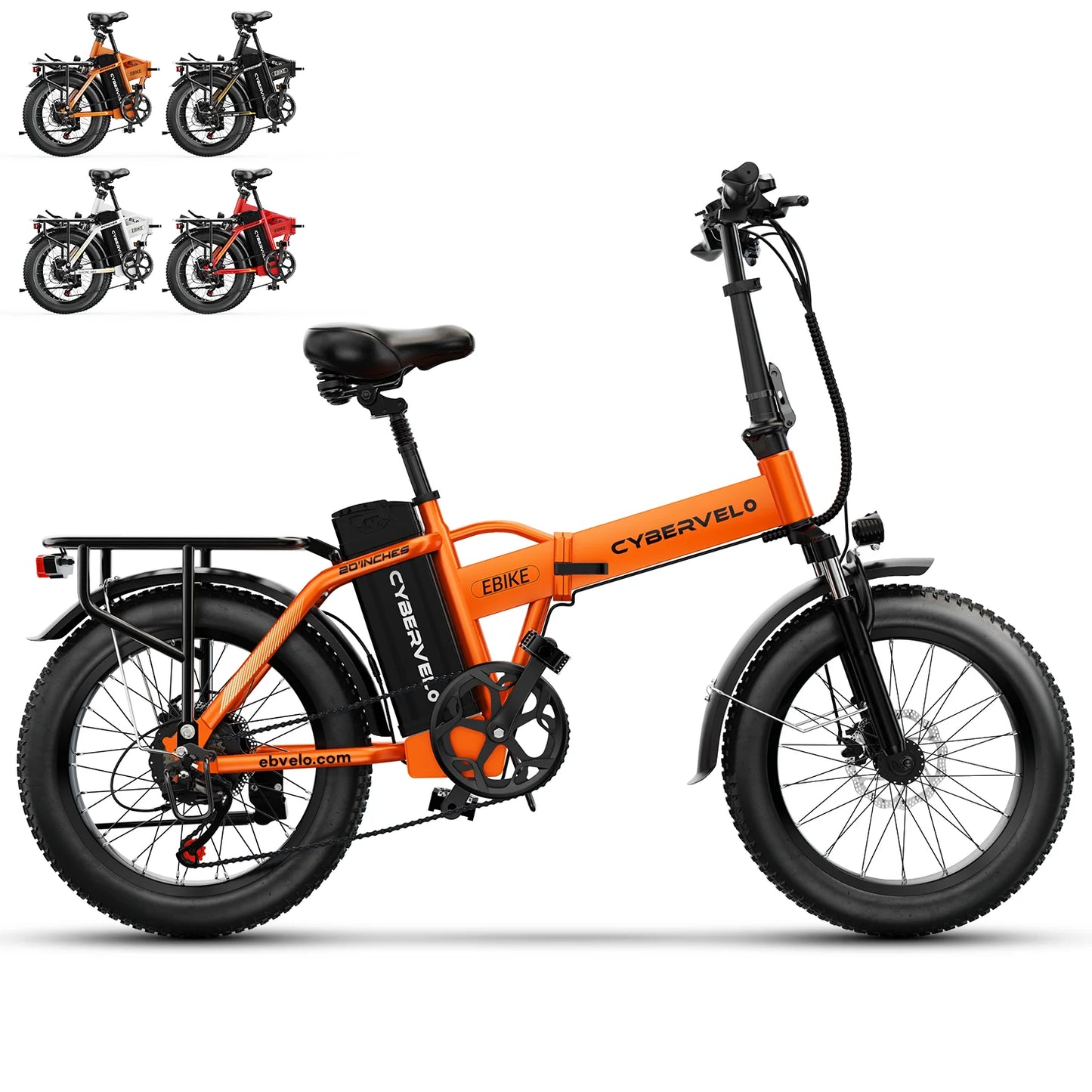 Cybervelo EK4 Folding Electric Bike 1000W 48V 20Ah Battery