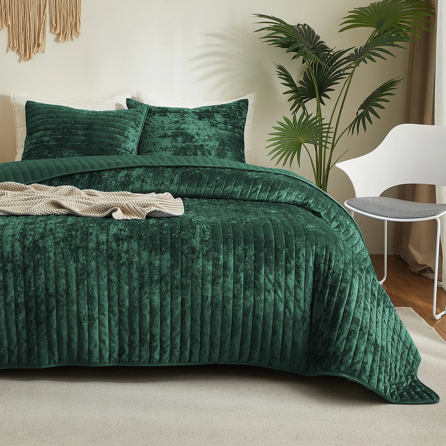 Bed Cover Mattress Topper Velvet Quilted Set For Home Use
