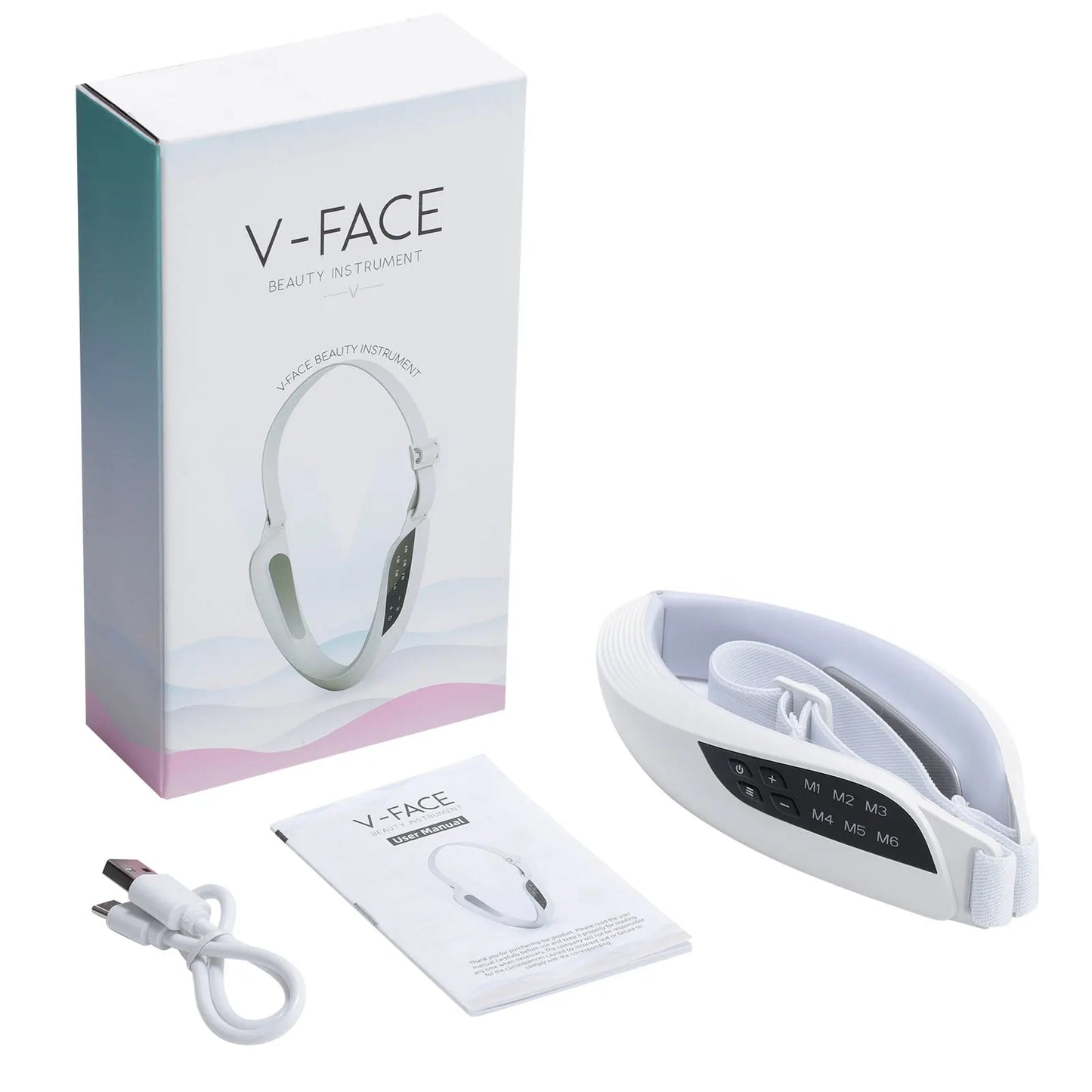 PASTSKY Electric V Face Lifting Device EMS Microcurrent Massager 6 Modes 8 Levels