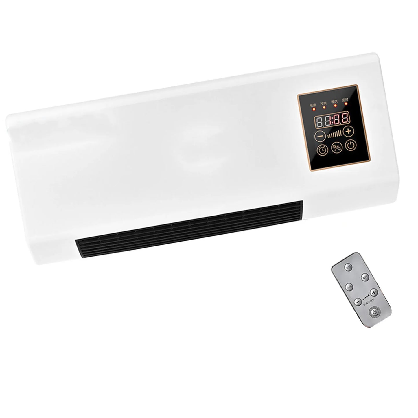 Romellar 2In1 WallMounted 1800W DualUse Heater With Remote Control BedroomComfort