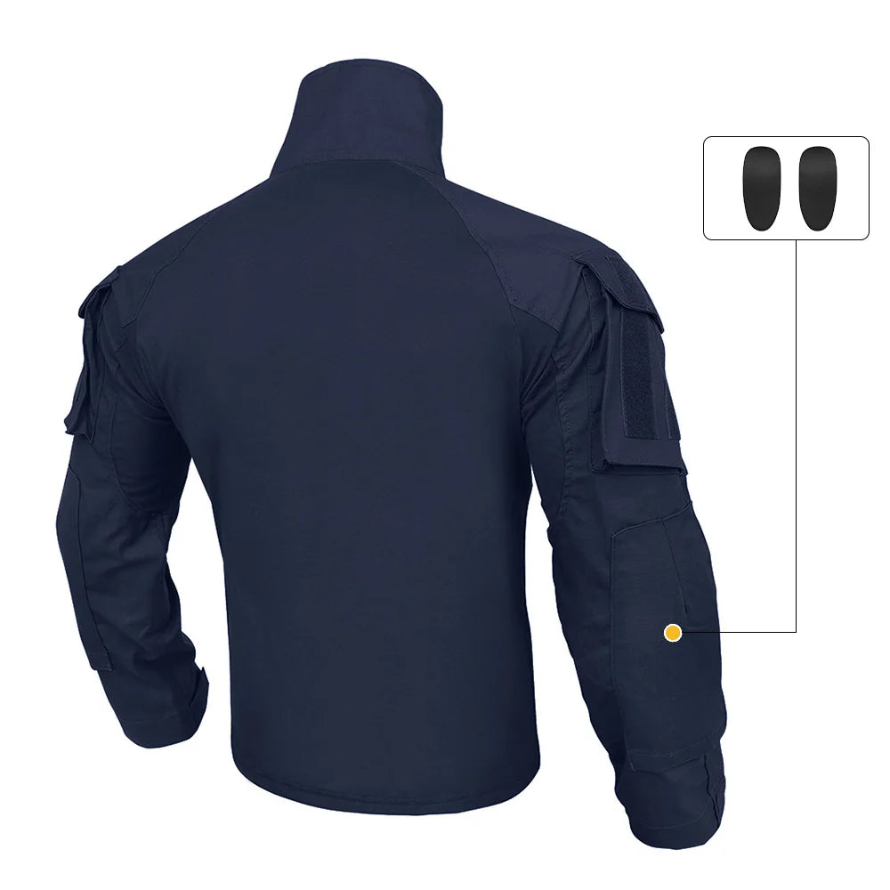 KRYDEX Tactical Combat Shirt For Men With Elbow Pads Outdoor Hunting