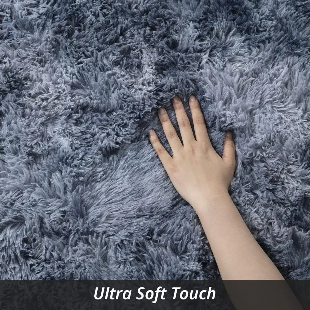 Ultra Plush Shaggy Area Rug Faux Fur Non-Skid for Living Rooms and Bedrooms Soft Microfiber