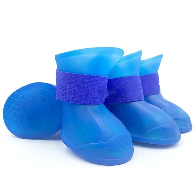 Waterproof Rain Shoes For Dogs And Cats Anti Slip Rubber Boots 4 Pack