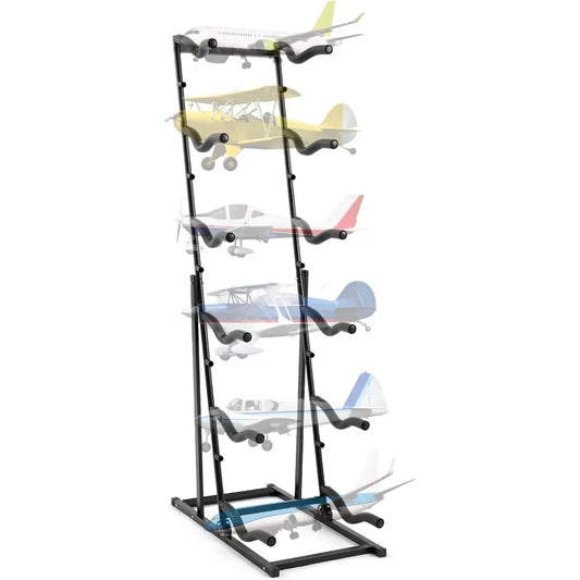 rc airplanes storage rack model airplane display stand 18" with adjustable shelves holds multiple remote control plane