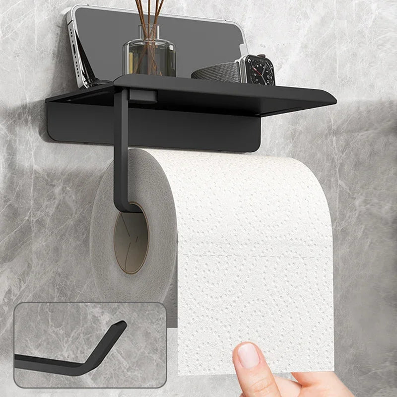 Self Adhesive Toilet Paper Roll Holder For Bathroom Plastic