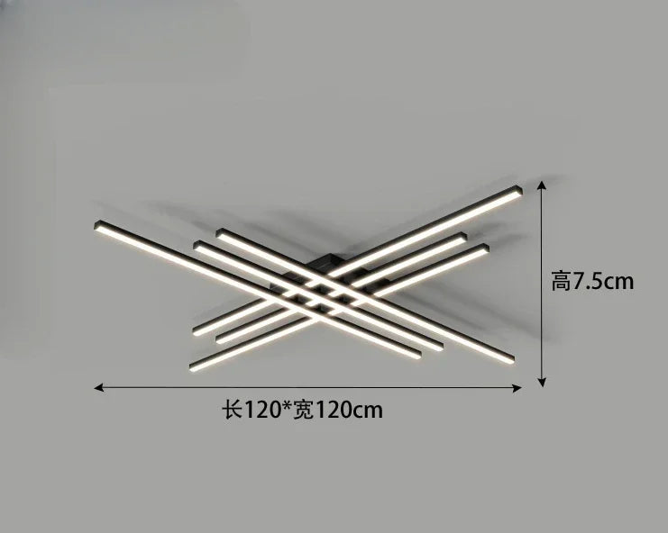 Nordic Minimalist LED Ceiling Lamp Strip Light For Living Room