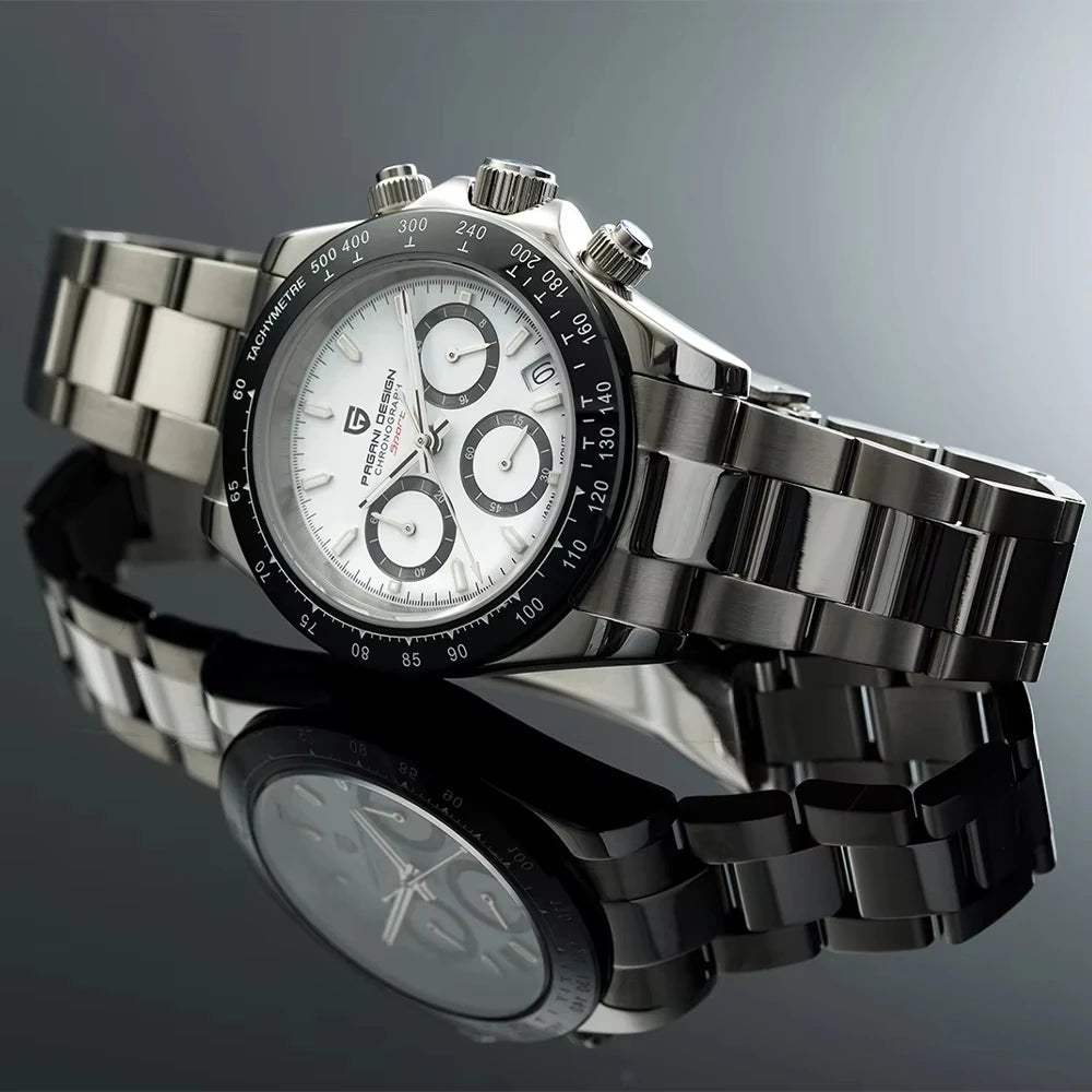 Pagani Design PD1644 Luxury Chronograph Automatic Stainless Steel Mens Wristwatch