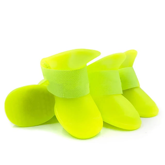 Waterproof Rain Shoes For Dogs And Cats Anti Slip Rubber Boots 4 Pack
