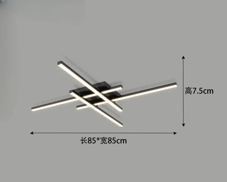 Nordic Minimalist LED Ceiling Lamp Strip Light For Living Room