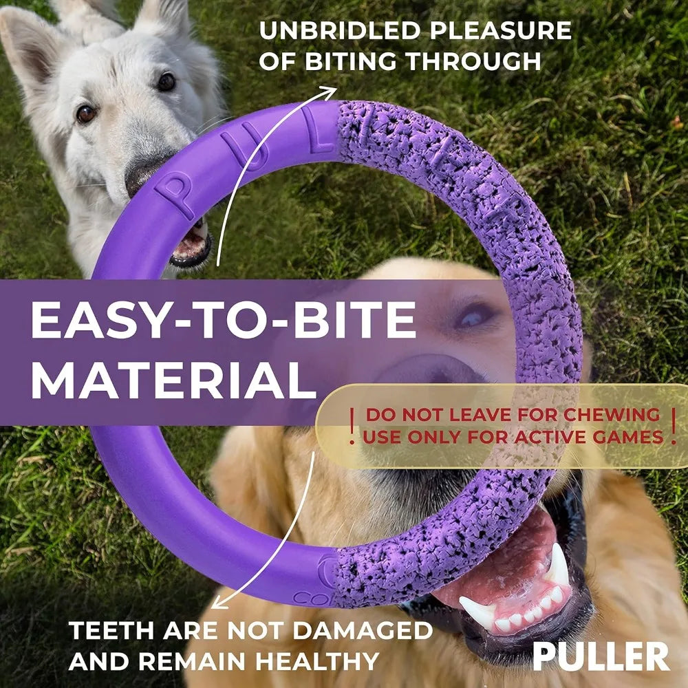 Multifunctional Dog Ring Toy For Fetch And Tug Of War