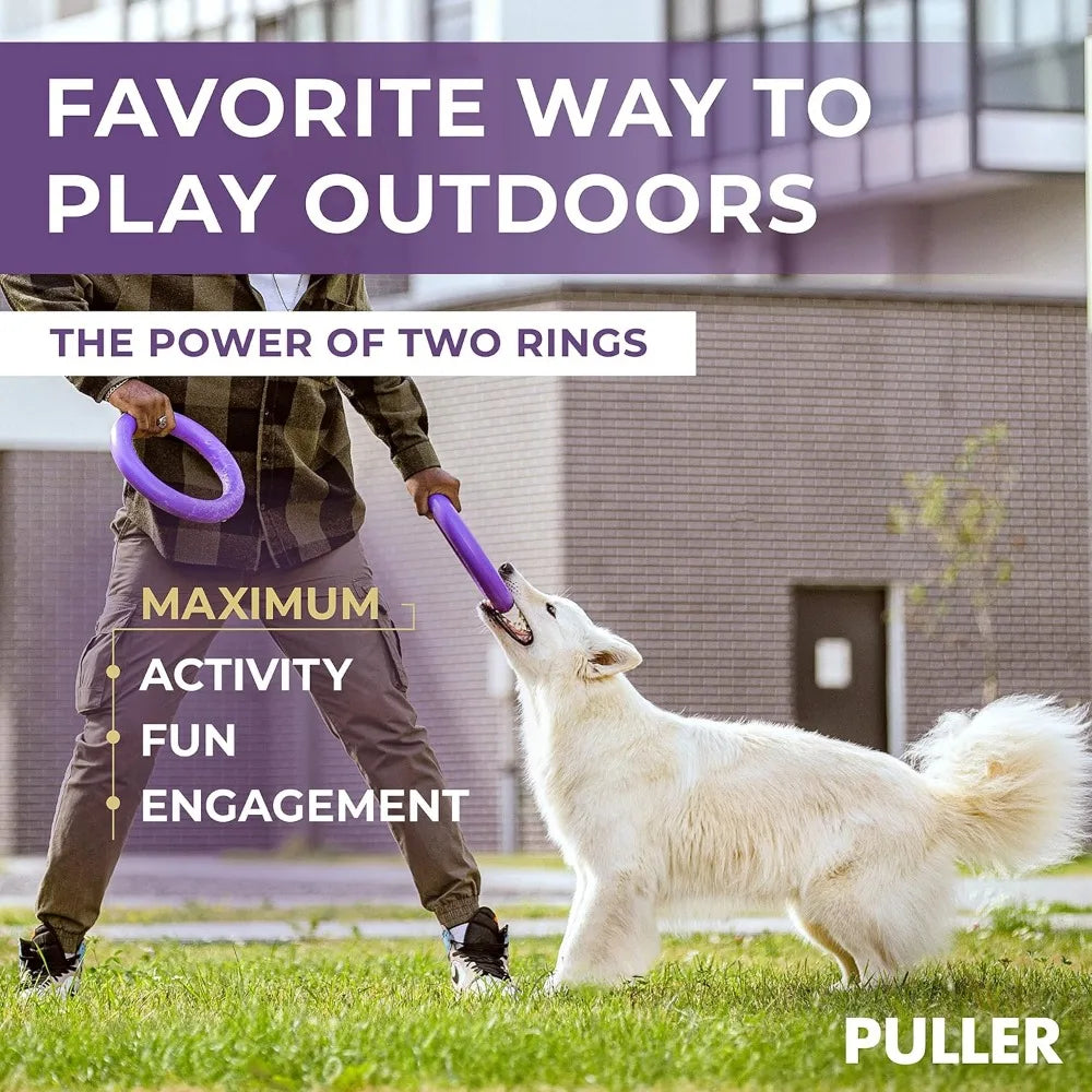 Multifunctional Dog Ring Toy For Fetch And Tug Of War