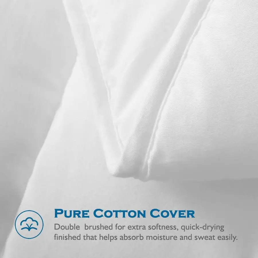 100 Cotton Duvet Insert Featherweight Lightweight Breathability Satin Shells Wool