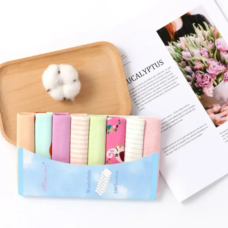 Newborn Baby Towels Set Cotton Washcloths Burp Cloths For Boys Girls Essentials Pack