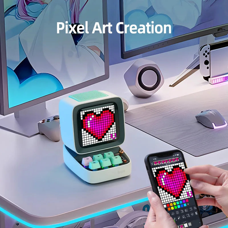 Divoom Ditoo Pro Bluetooth Desktop Speaker Pixel Art Alarm Clock