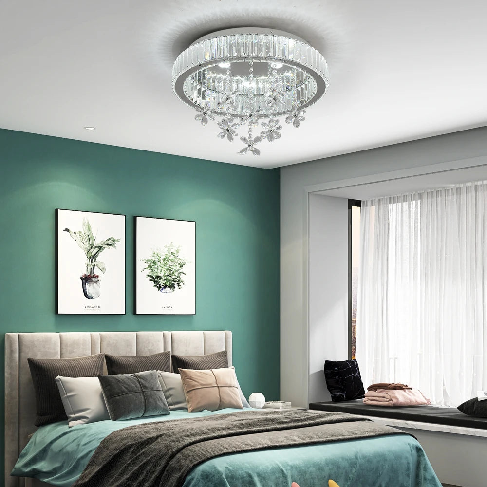 VETRULUS Luxury CrystalLED Ceiling Lamp Modern Chandelier Pendant LuminescentLight Fixture
