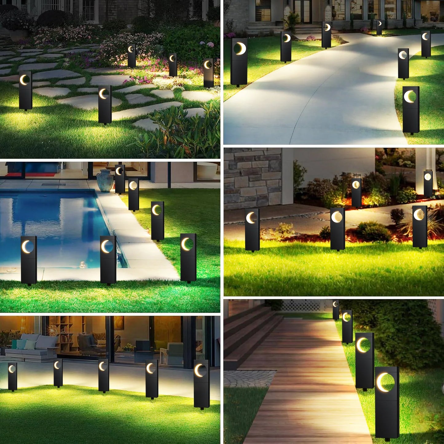 KPSTEK Solar LED Lights Outdoor Pathway Garden Patio Pack