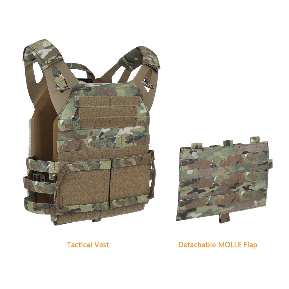 KRYDEX 500D Nylon Tactical Plate Carrier MOLLE Vest